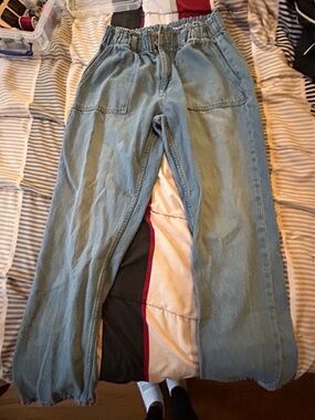 Denim&Co Light Blue Elastic Waist Jeans